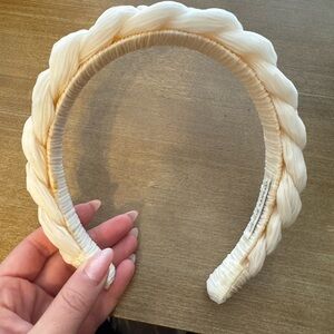 Loeffler Randall Ivory Braided Headband